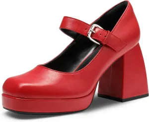 DREAM PAIRS Women's High Chunky Platform Closed Toe Mary Jane Block Heels Square Toe Strappy Dress Wedding Party Pumps Shoes