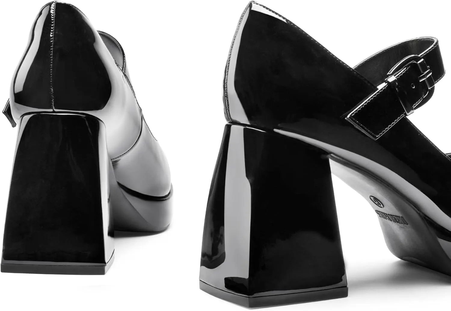 DREAM PAIRS Women's High Chunky Platform Closed Toe Mary Jane Block Heels Square Toe Strappy Dress Wedding Party Pumps Shoes