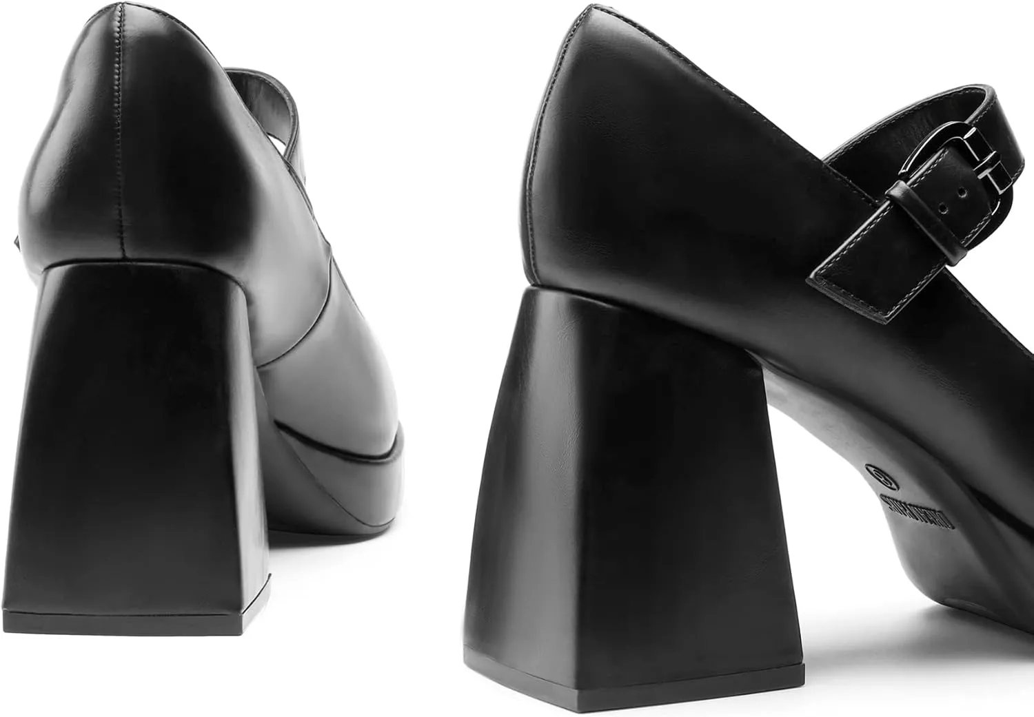 DREAM PAIRS Women's High Chunky Platform Closed Toe Mary Jane Block Heels Square Toe Strappy Dress Wedding Party Pumps Shoes