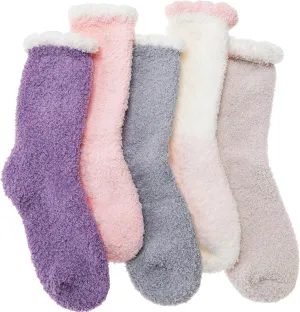 EBMORE Womens Fuzzy Socks Slipper Fluffy Cozy Comfy Cabin Plush Warm Winter Sleep Home Soft Socks