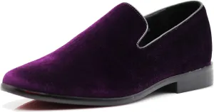Enzo Romeo Men's Fashion Formal Tuxedo Slip On Loafer Velvet Dress Shoes SKO03
