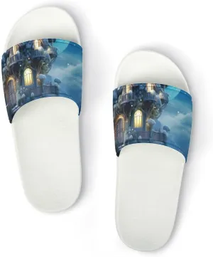 Farmhouse Rustic Open Toe Slippers for Women And Men Non Slip Shower Slippers Home Slippers