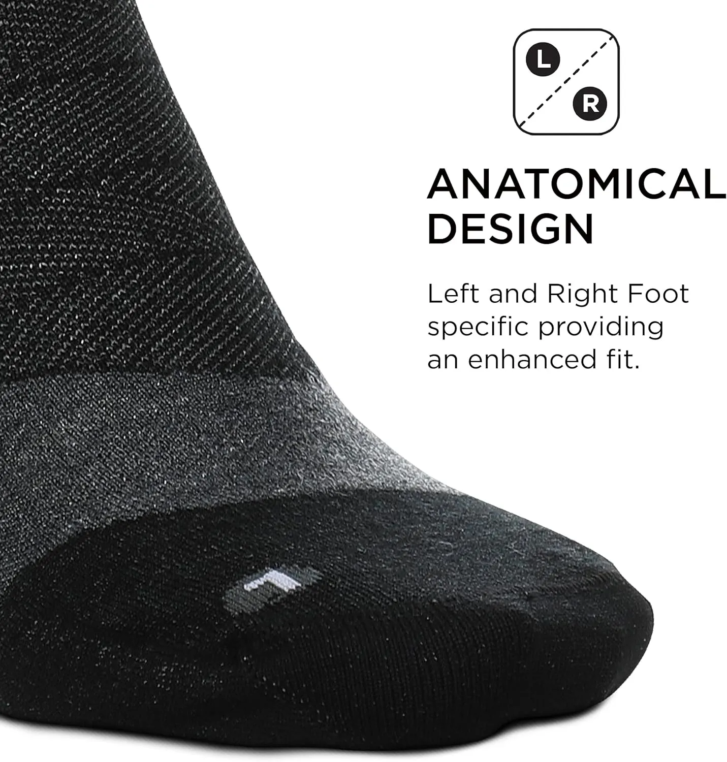 Feetures Merino 10 Ultra Light Cushion No Show Tab Ankle Socks - Wool Socks for Women & Men - (1 Pair)
