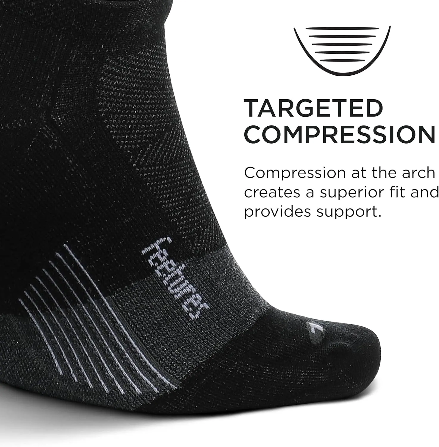 Feetures Merino 10 Ultra Light Cushion No Show Tab Ankle Socks - Wool Socks for Women & Men - (1 Pair)