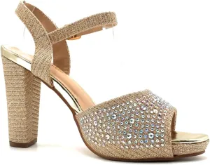 Forever Women Ankle Strap Open Toe Chunky Platform Dress High Heel Sandal