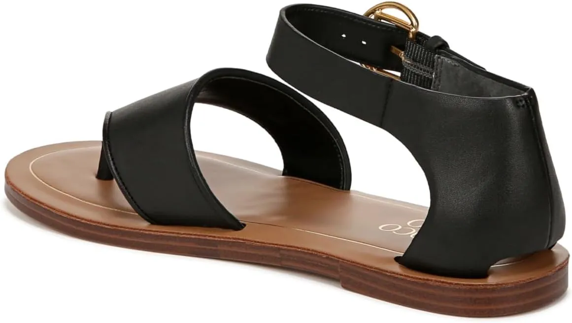Franco Sarto Women's Ruth Ankle Strap Thong Flat Sandal