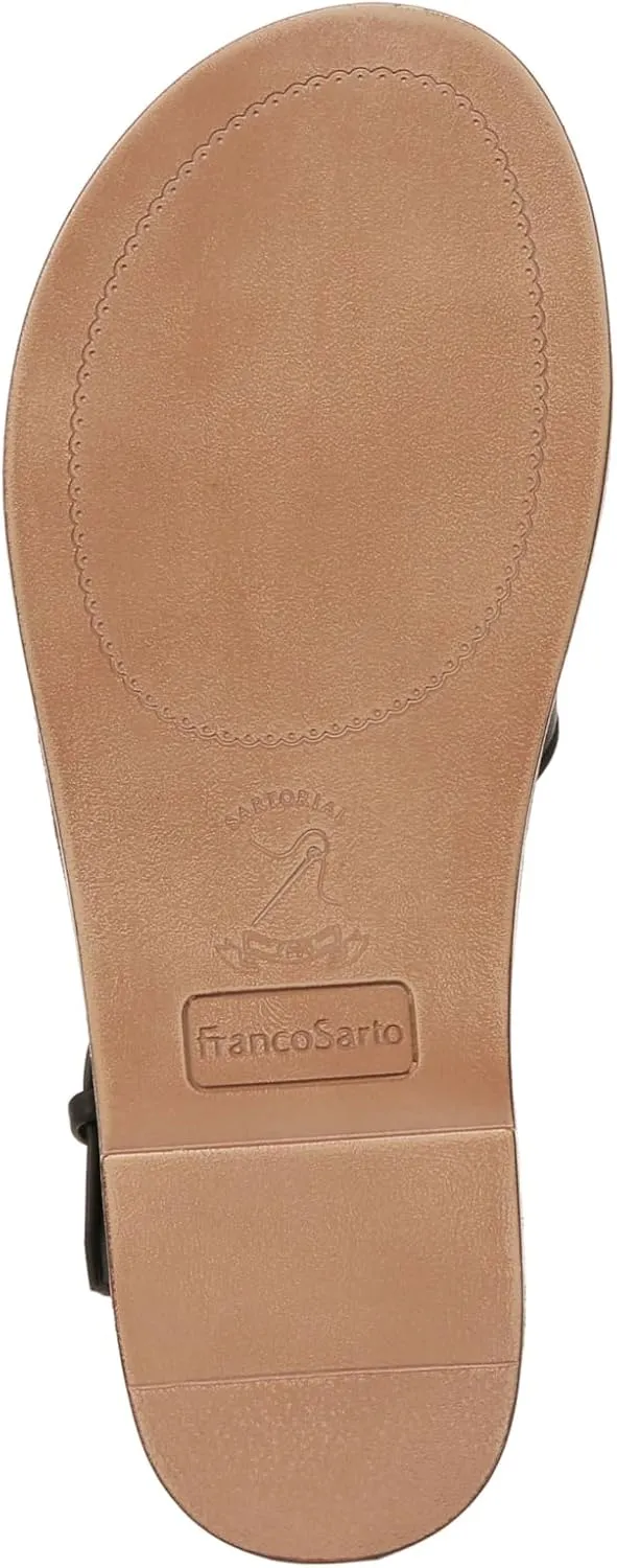 Franco Sarto Women's Ruth Ankle Strap Thong Flat Sandal