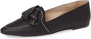 FSJ Women Trendy Point Toe Studs Loafer Flats Slip On Low Heels Pumps Bowknot Comfort Casual Formal Dress Shoes Size 4-15 US