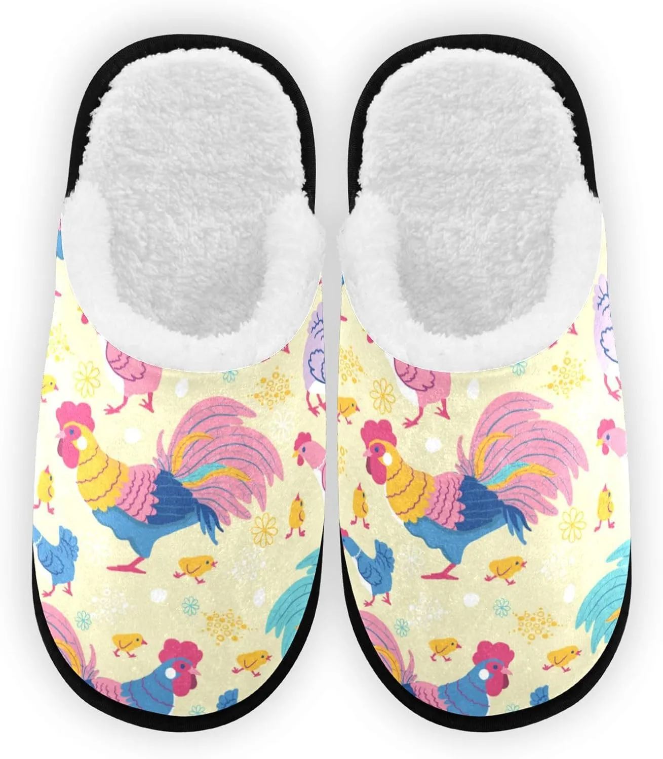 Funny Chickens Farm Animals Slippers for Women Men