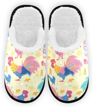 Funny Chickens Farm Animals Slippers for Women Men