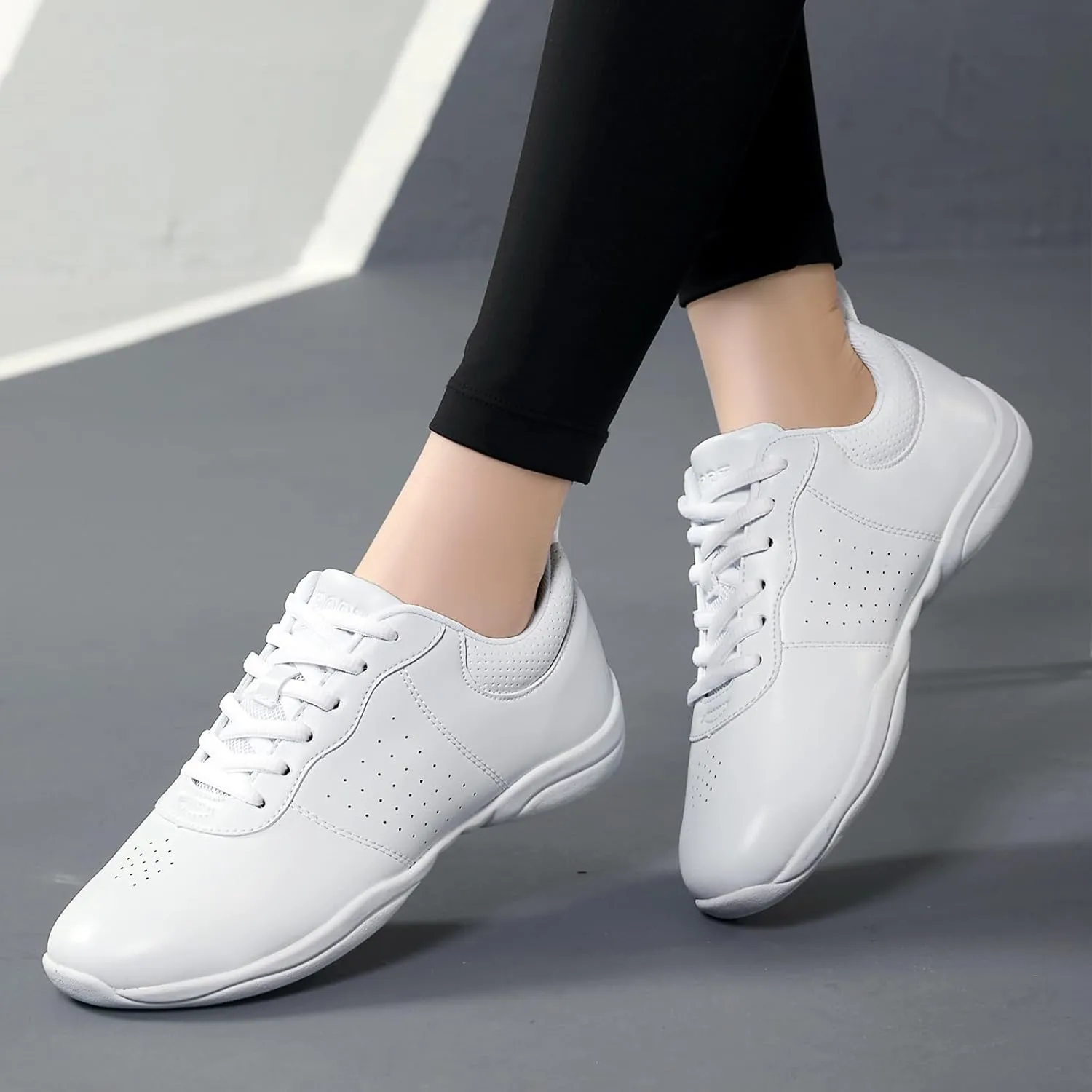 Girls White Cheer Shoes Youth Cheerleading Dance Sneaker Training Competition for Girls' Cheerleading Shoes