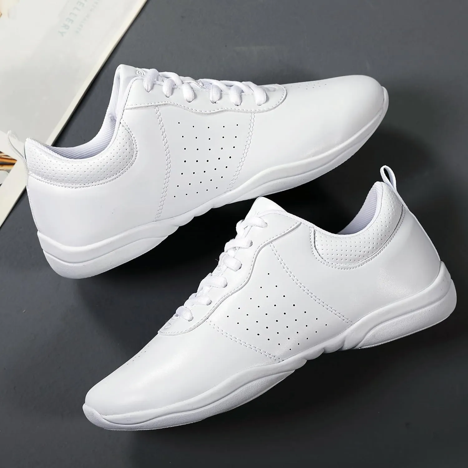 Girls White Cheer Shoes Youth Cheerleading Dance Sneaker Training Competition for Girls' Cheerleading Shoes