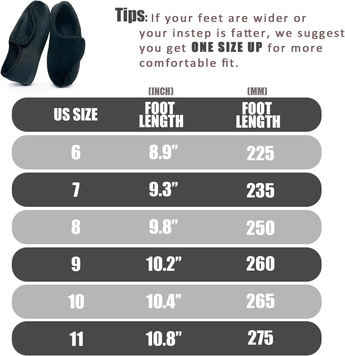 Git-up Women Memory Foam Diabetic Slippers Arthritis Edema Adjustable Closed Toe Swollen Feet Slippers Comfortable House Indoor Outdoor Shoes with Rubber Sole