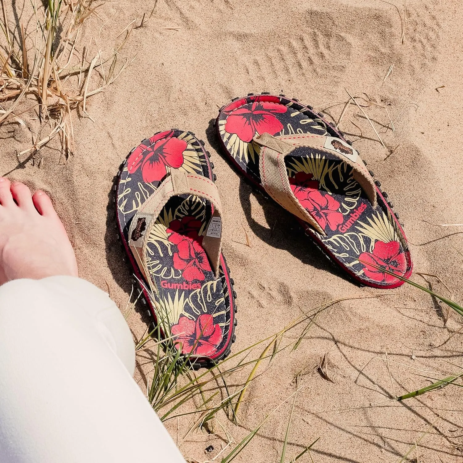Gumbies Islander Flip-Flops | Unisex Classic Canvas Flip-Flops with Recycled Rubber Outsole & Cotton Footbed | Contoured, Lightweight & Everyday Comfortable