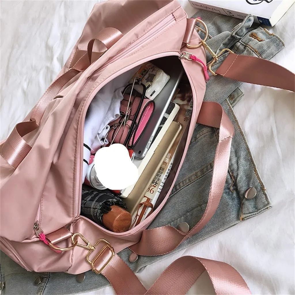HBJWOV Travel Handbag Outdoor Travel Bag Sports Gym Bags Training Fitness Yoga Sport Bag With Shoes Compartment(D)