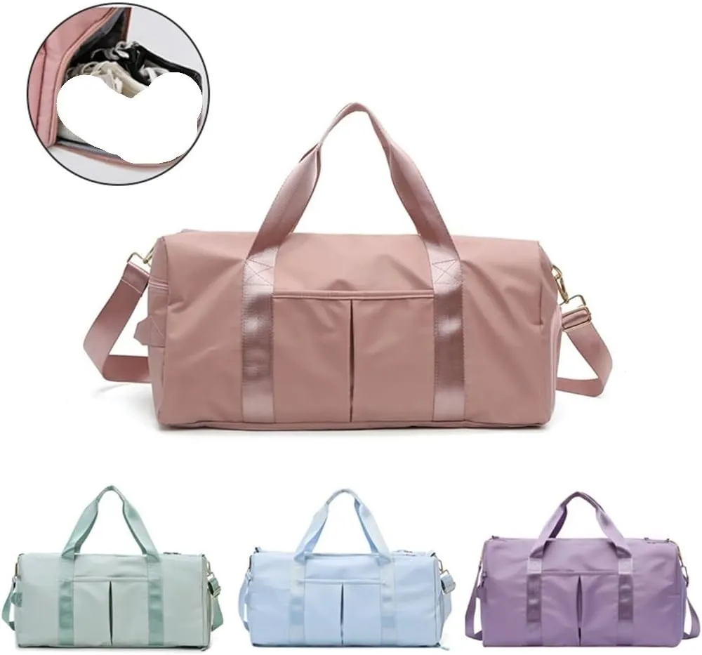 HBJWOV Travel Handbag Outdoor Travel Bag Sports Gym Bags Training Fitness Yoga Sport Bag With Shoes Compartment(D)