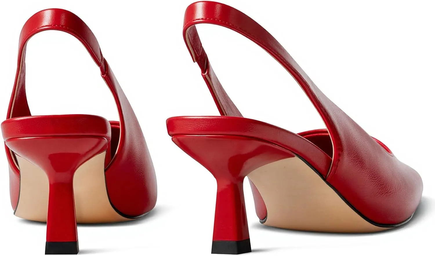 heelchic Women's Kitten Heel, Closed Pointed Toe Low Heel, Comfortable Pumps Shoes for Women Dress Shoes