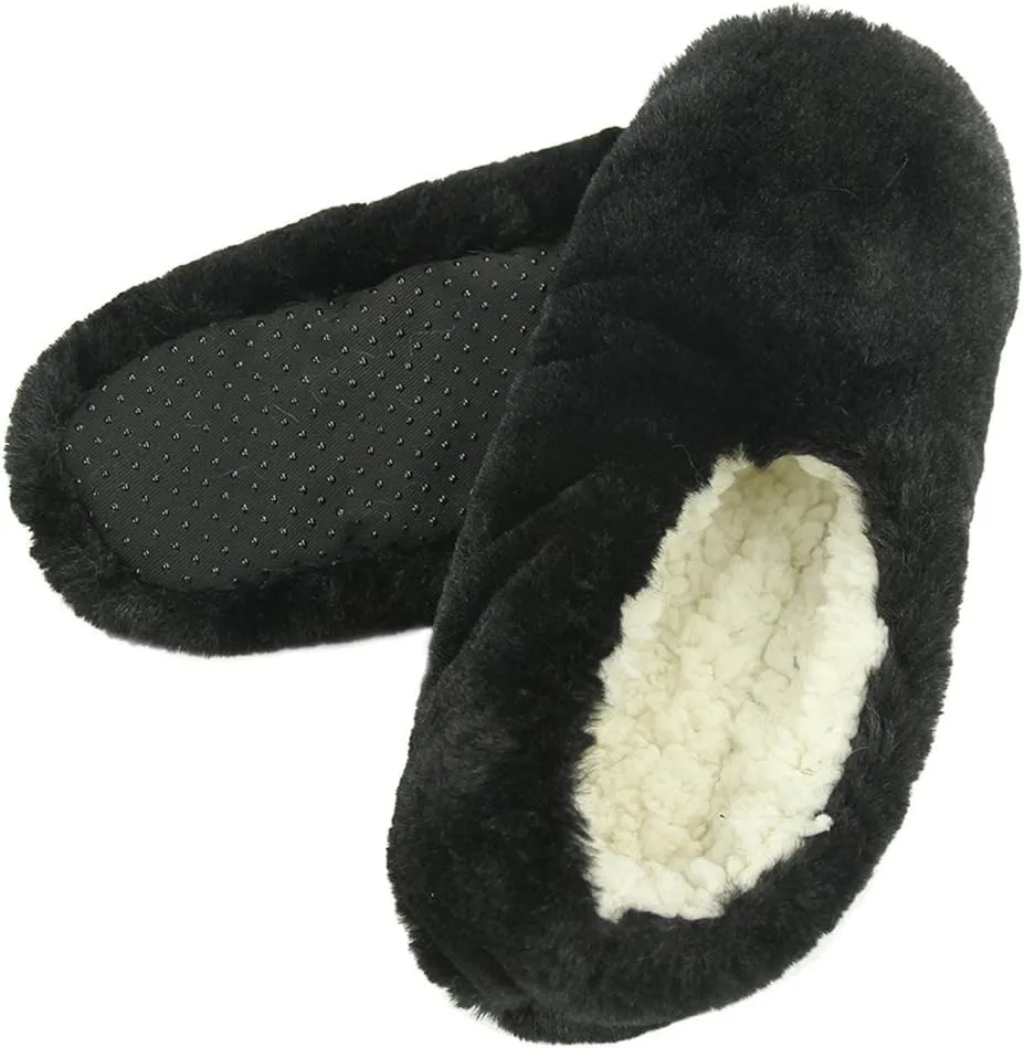 Home Slipper Women's Ballerina Plush Soft Sole Indoor House Ballet Slippers