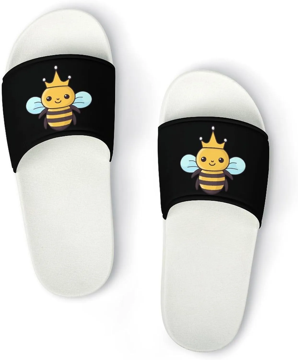 Honey Bee Open Toe Slippers for Women And Men Non Slip Shower Slippers Home Slippers