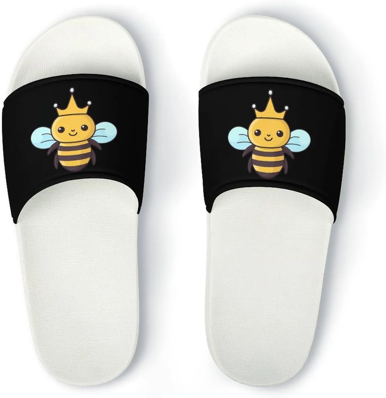 Honey Bee Open Toe Slippers for Women And Men Non Slip Shower Slippers Home Slippers