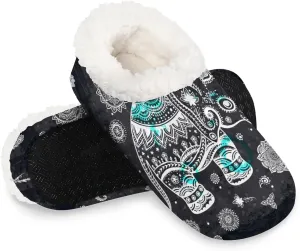 House Slippers for Women Men Slipper Socks Fuzzy Memory Foam Closed Back Slippers House Shoes Indoor Outdoor