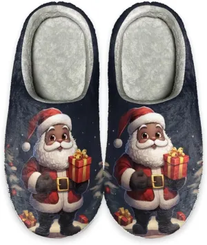 HUIACONG TPR Sole Men Women Indoor/Outdoor Slippers Fuzzy Unisex House Shoes