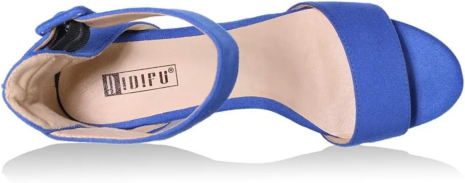 IDIFU Women's Ankle-Strap Heeled Sandal