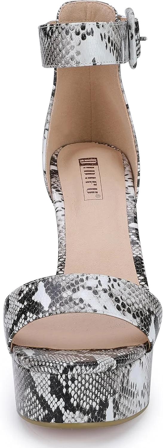 IDIFU Women's Ankle-Strap Heeled Sandal