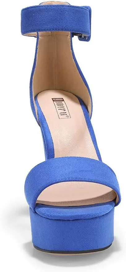 IDIFU Women's Ankle-Strap Heeled Sandal