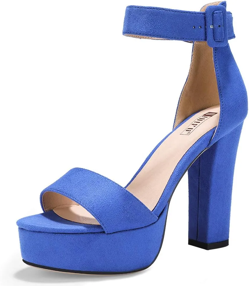 IDIFU Women's Ankle-Strap Heeled Sandal