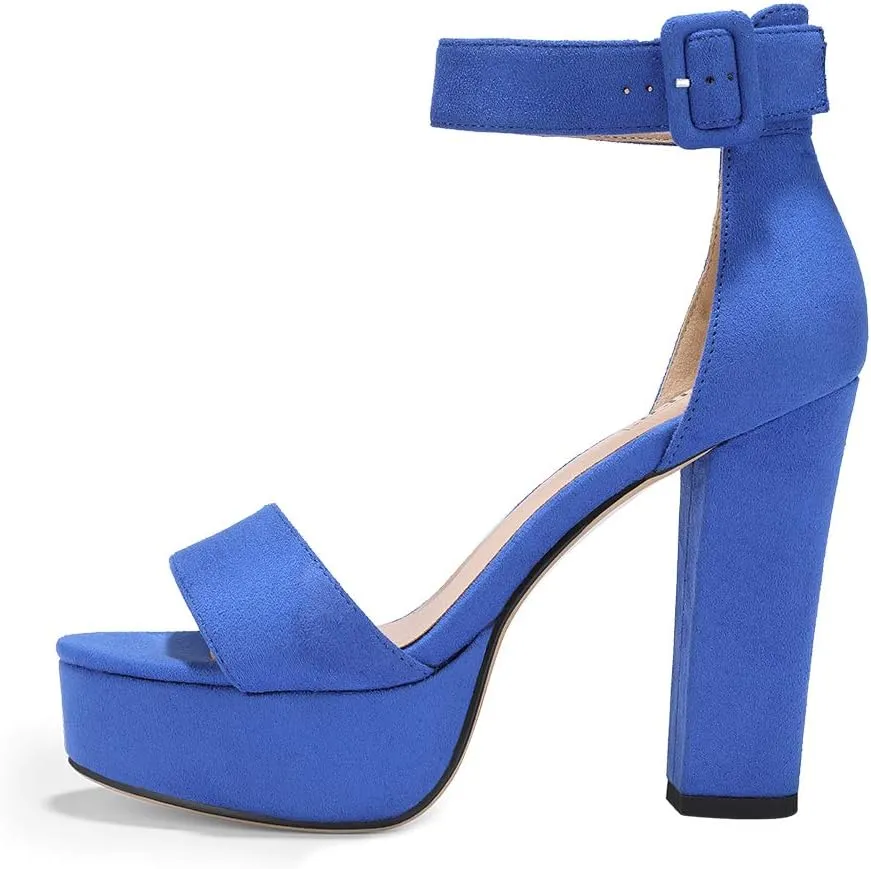 IDIFU Women's Ankle-Strap Heeled Sandal