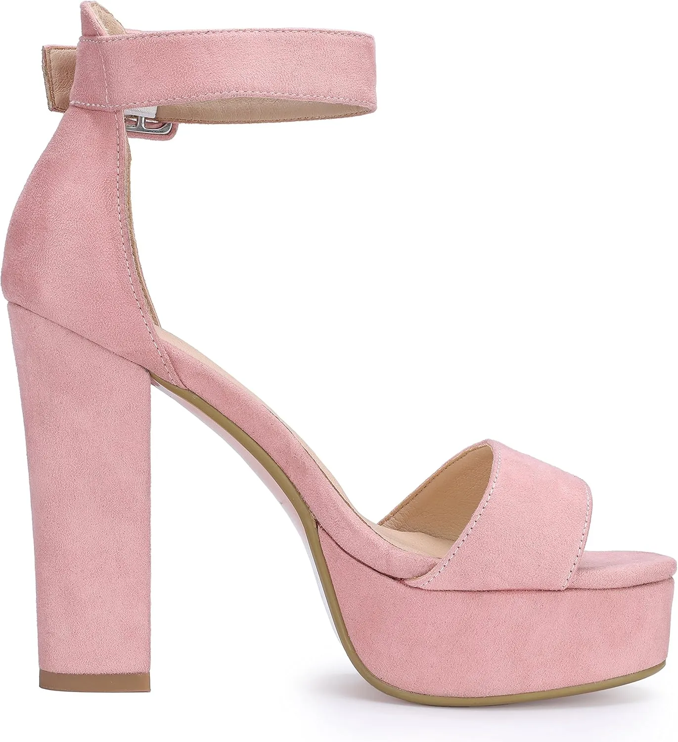 IDIFU Women's Ankle-Strap Heeled Sandal
