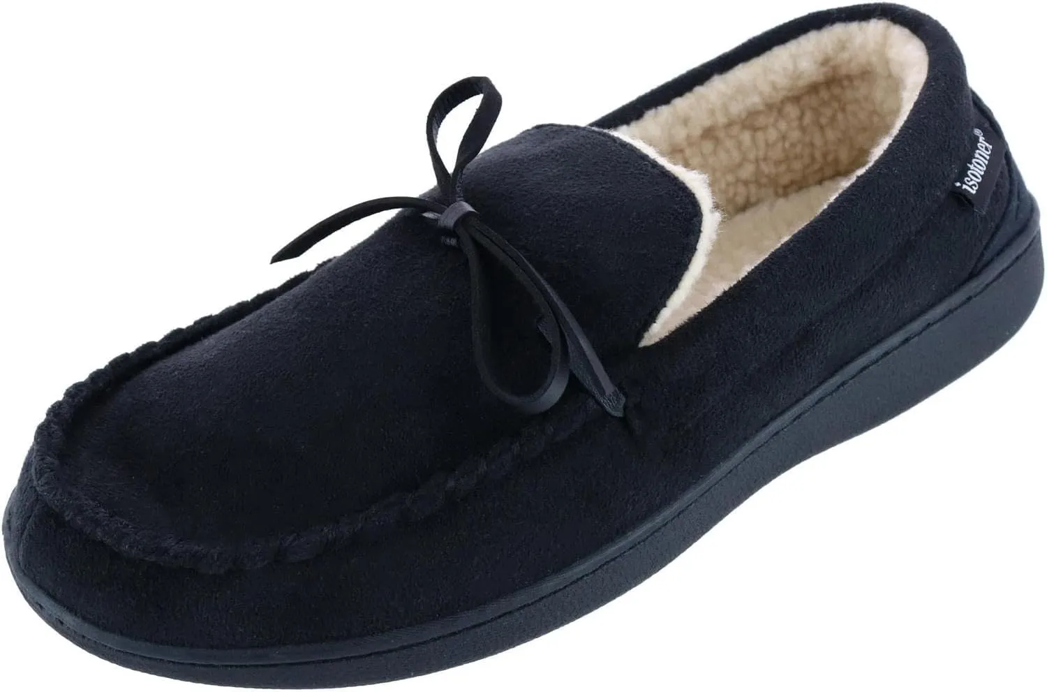 isotoner Men's Microsuede Nigel Moccasin Slipper