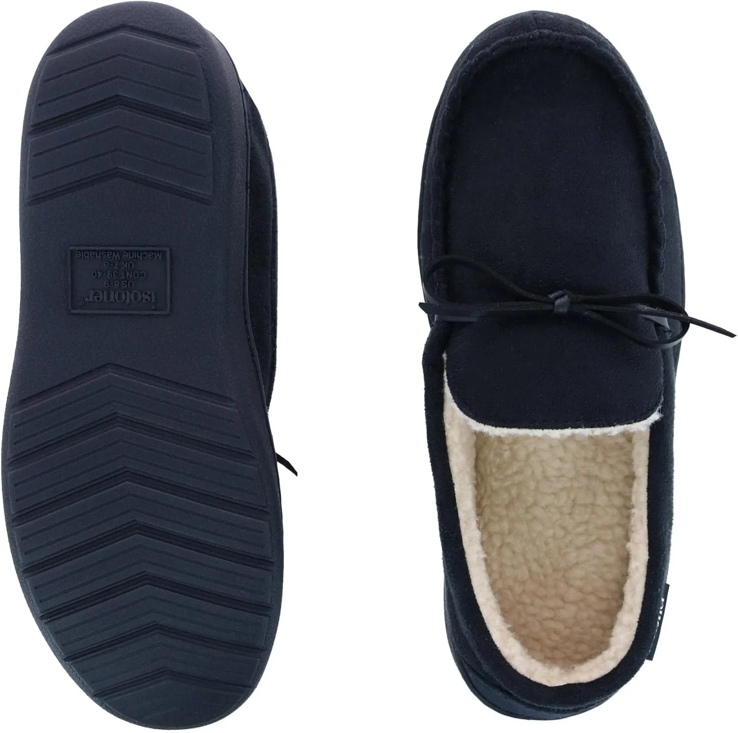 isotoner Men's Microsuede Nigel Moccasin Slipper