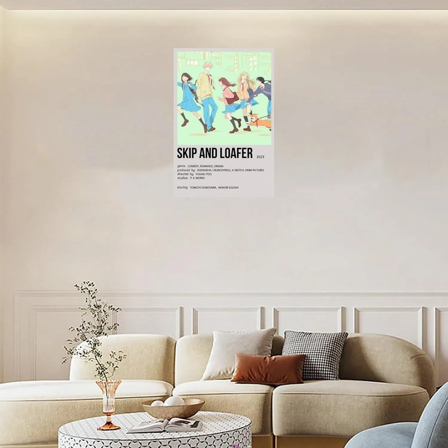 Japanese Anime Skip And Loafer Anime Cover Poster Minimalist Cover Poster Canvas Art Wall Poster Printing Office Bedroom Aesthetic Poster Living Room16x24inch(40x60cm) Unframe-style