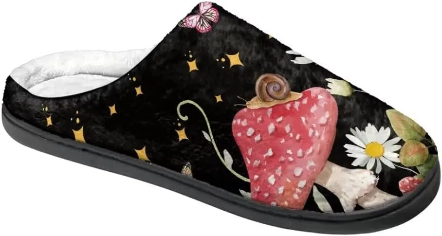 Jeiento Fluffy Winter House Shoes for Women Ladies Closed Toe Slipper Indoor Bedroom Slipper Anti-Skid Rubber Casual Soft Slides Scuff Slippers