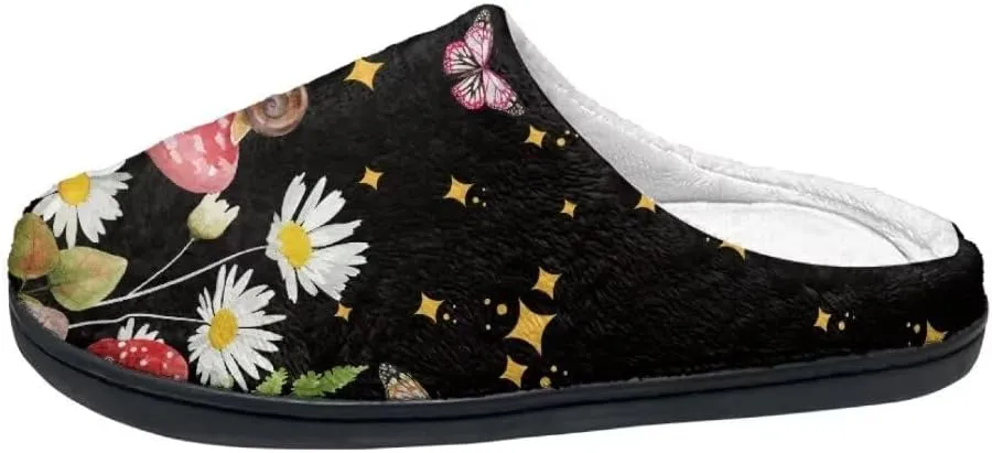 Jeiento Fluffy Winter House Shoes for Women Ladies Closed Toe Slipper Indoor Bedroom Slipper Anti-Skid Rubber Casual Soft Slides Scuff Slippers