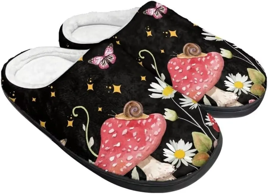 Jeiento Fluffy Winter House Shoes for Women Ladies Closed Toe Slipper Indoor Bedroom Slipper Anti-Skid Rubber Casual Soft Slides Scuff Slippers