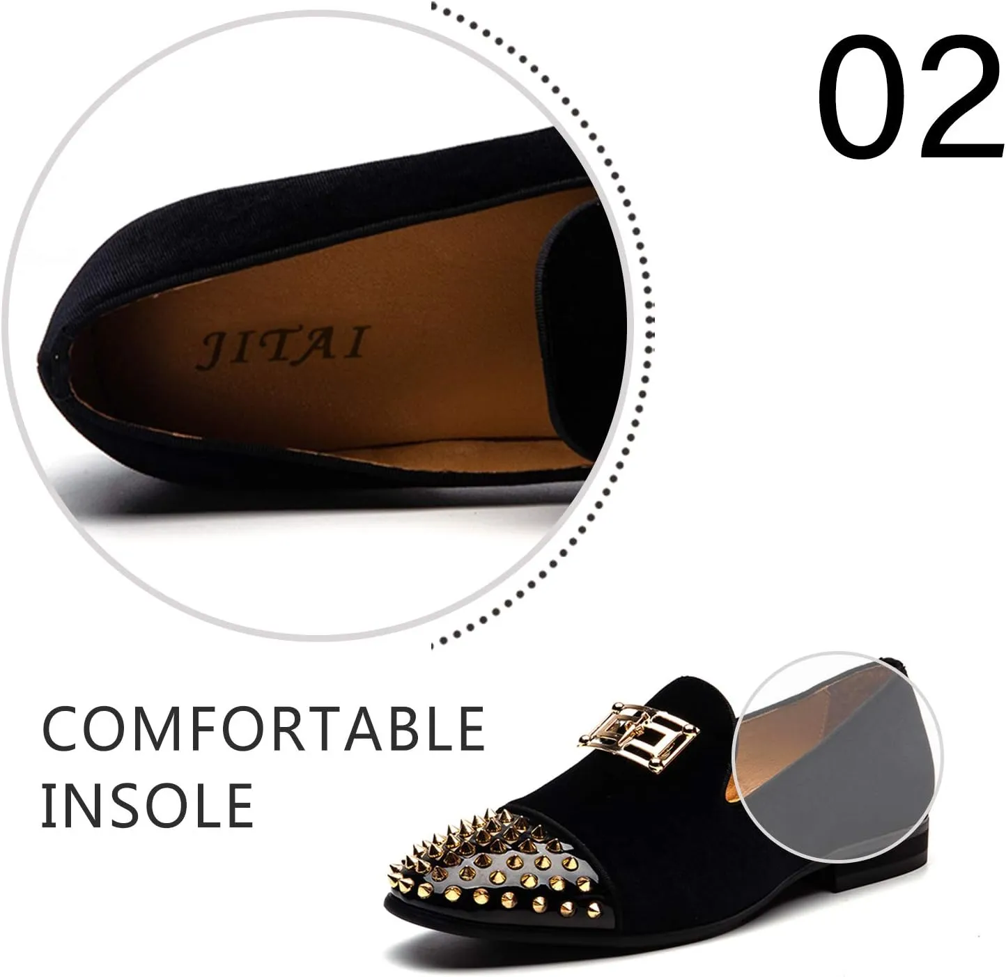 JITAI Men's Penny Slip-On Leather Lined Loafer Luxury Men Shoes
