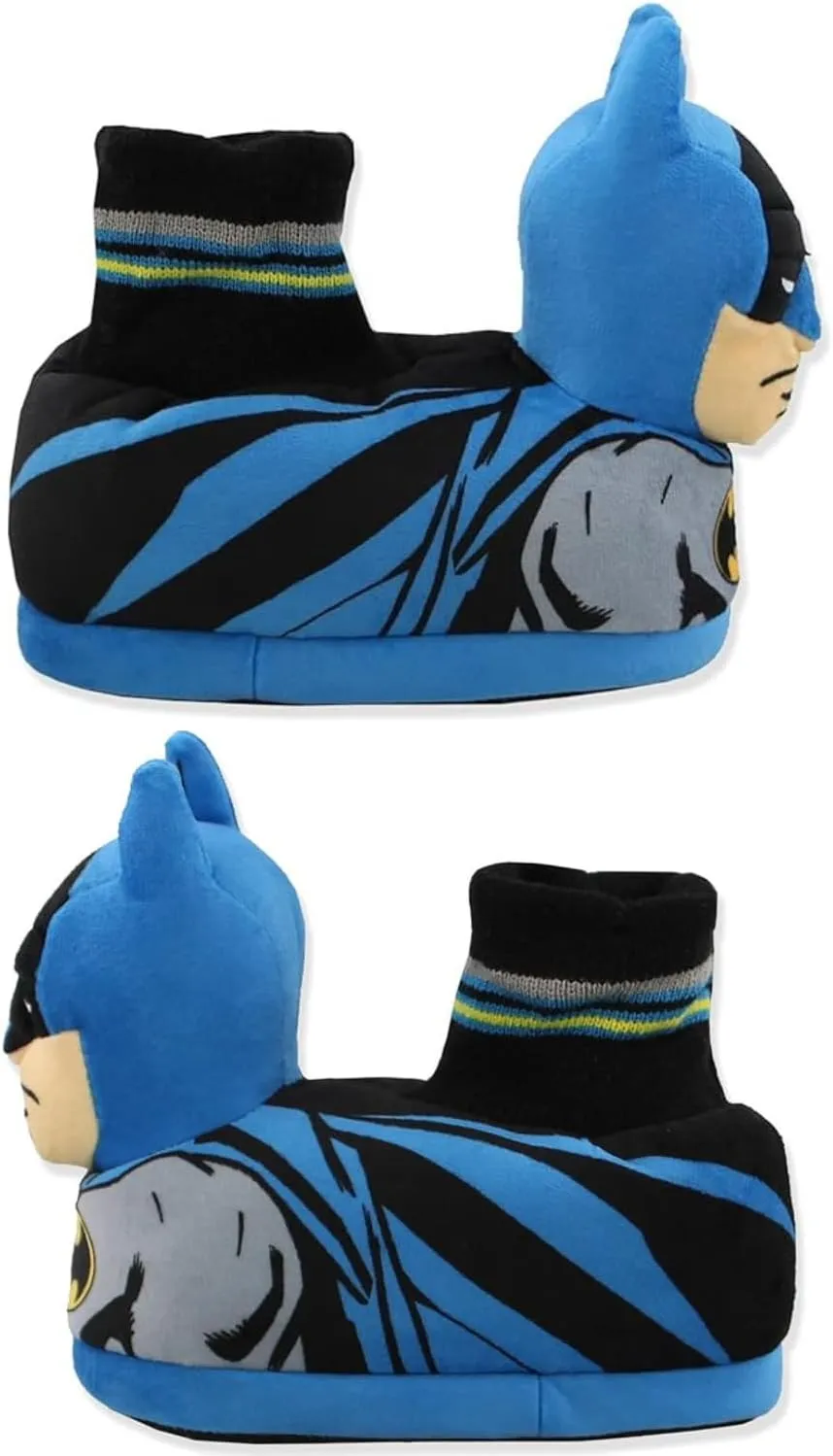 Josmo Boy's Batman Slipper Dark Knight Superhero Lightweight Comfort Soft Aline Plush House Shoes