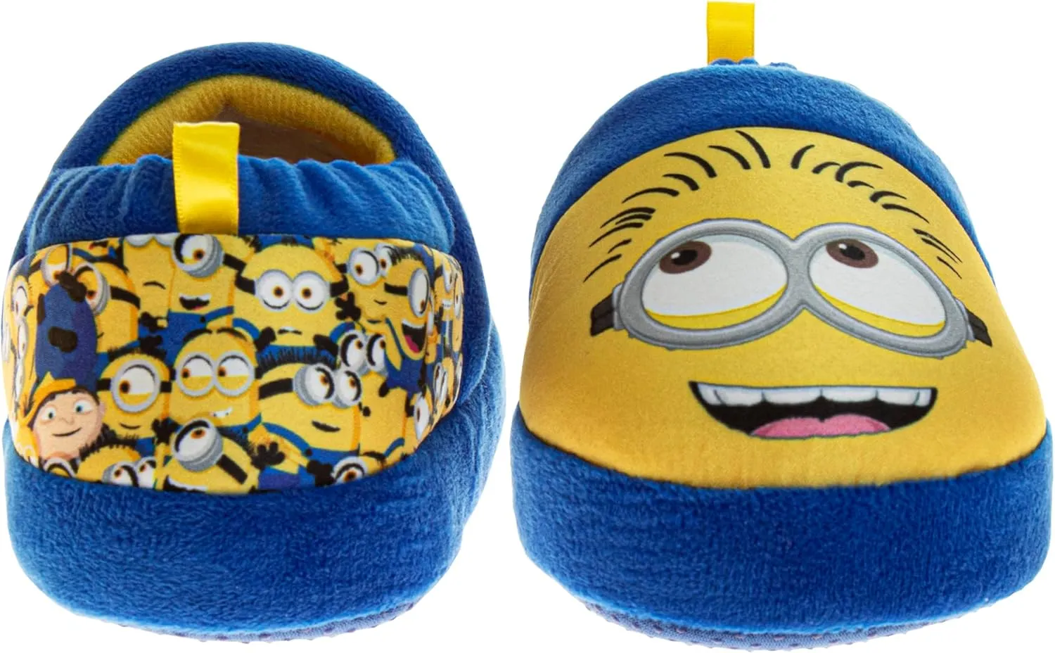 Josmo Minions Slippers for Girls and Boys - Despicable Me Indoor Comfy House Shoes Plush Fuzzy Minion Slipper (sizes: 5-10 Toddlers / 11-1 Little Kid / 2-5 Big Kids)