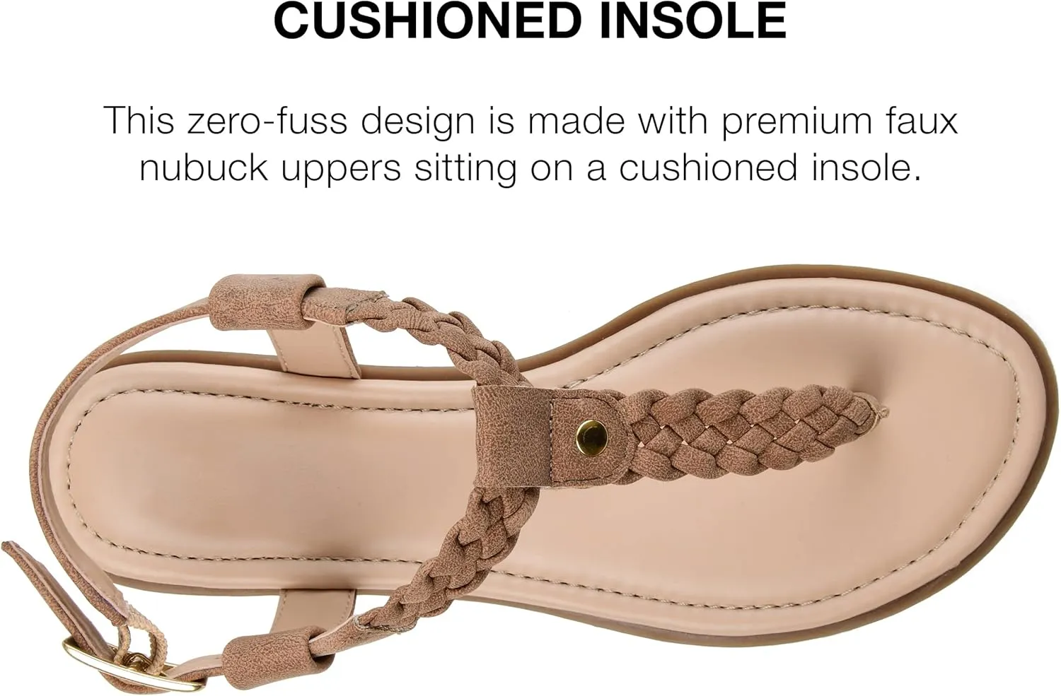 Journee Womens Genevive Ankle Strap Flat Sandals