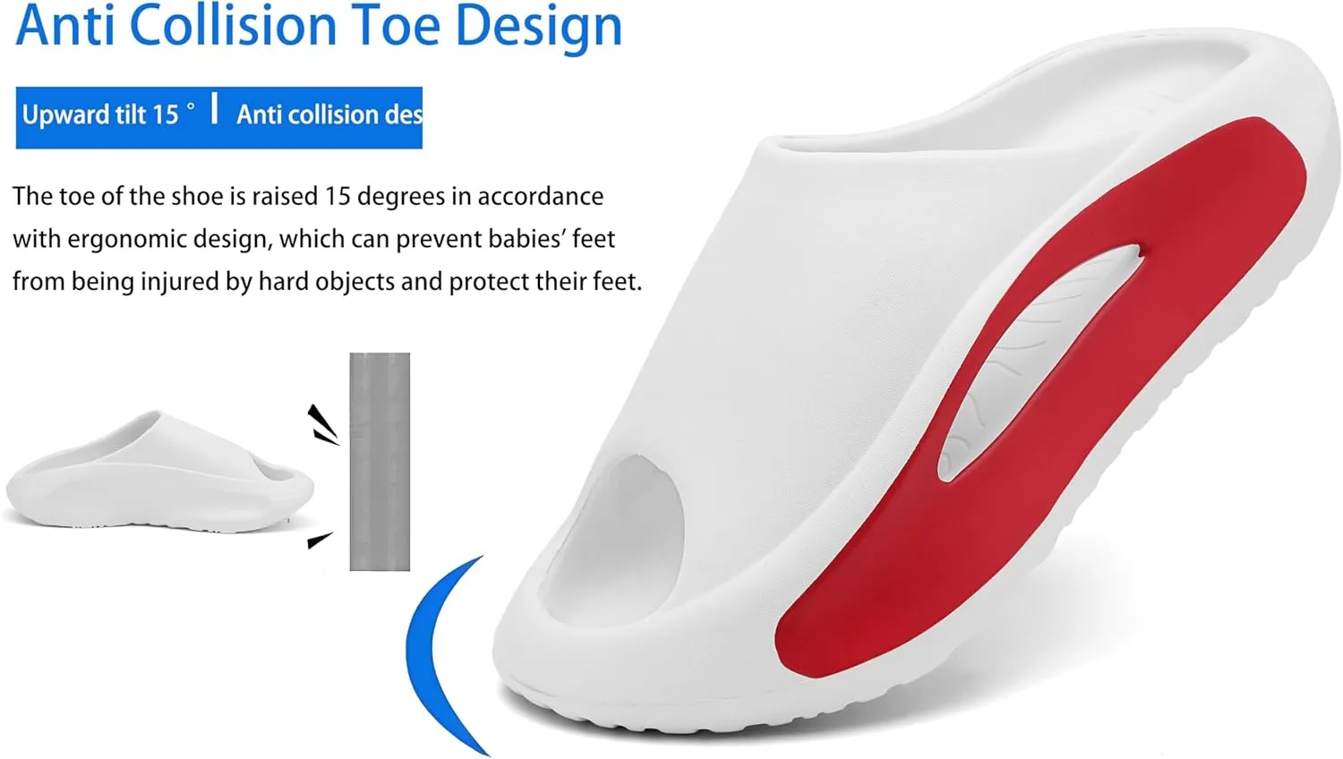 Kids Cloud Slides Boys Girls Comfy Pillow Slippers Summer Beach Sandals Non-Slip Thick Sole Slippers for Indoor Outdoor
