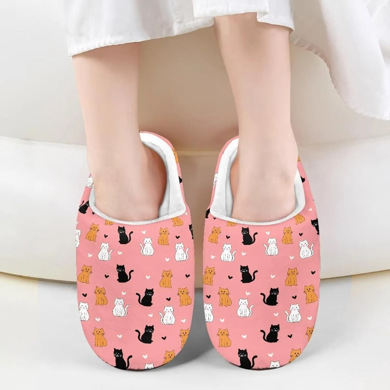 Kids House Slippers Pink, Warm Soft Slippers Home Slippers for Girls Non Slip, Comfy Cozy Slippers Indoor