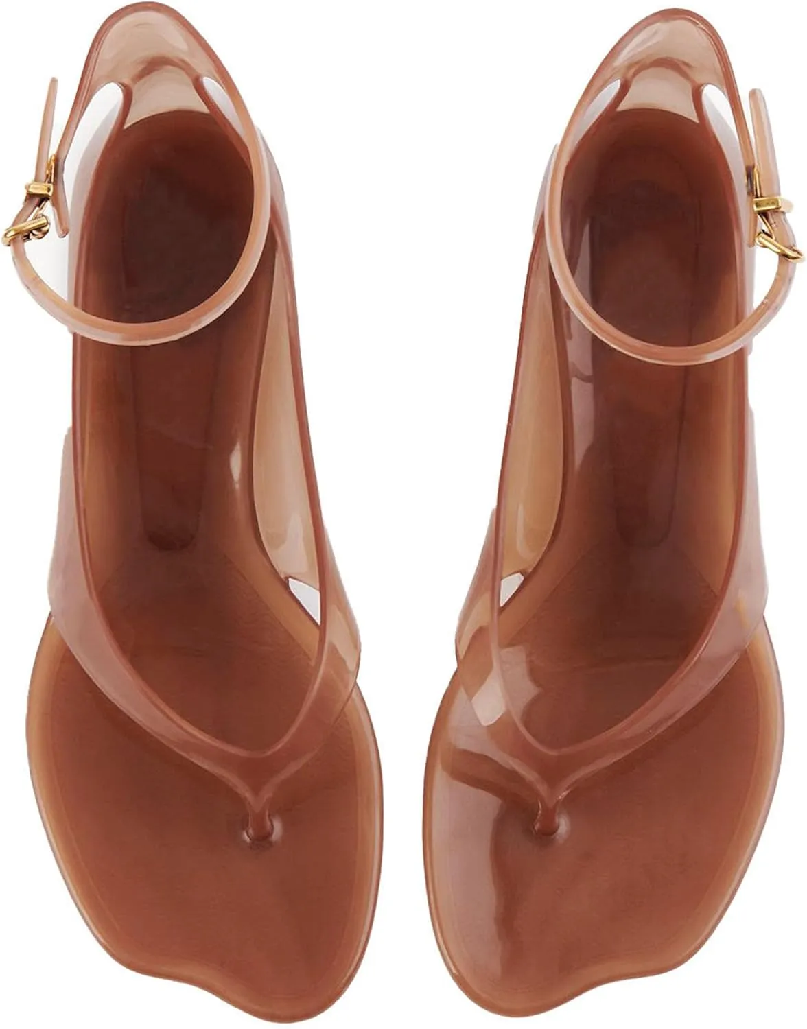 Kitten Heels for Women Clear Flip Flops Summer Heeled Sandals Low Heels Thong Strap Party Dress Beach Walking Vacation Shoes