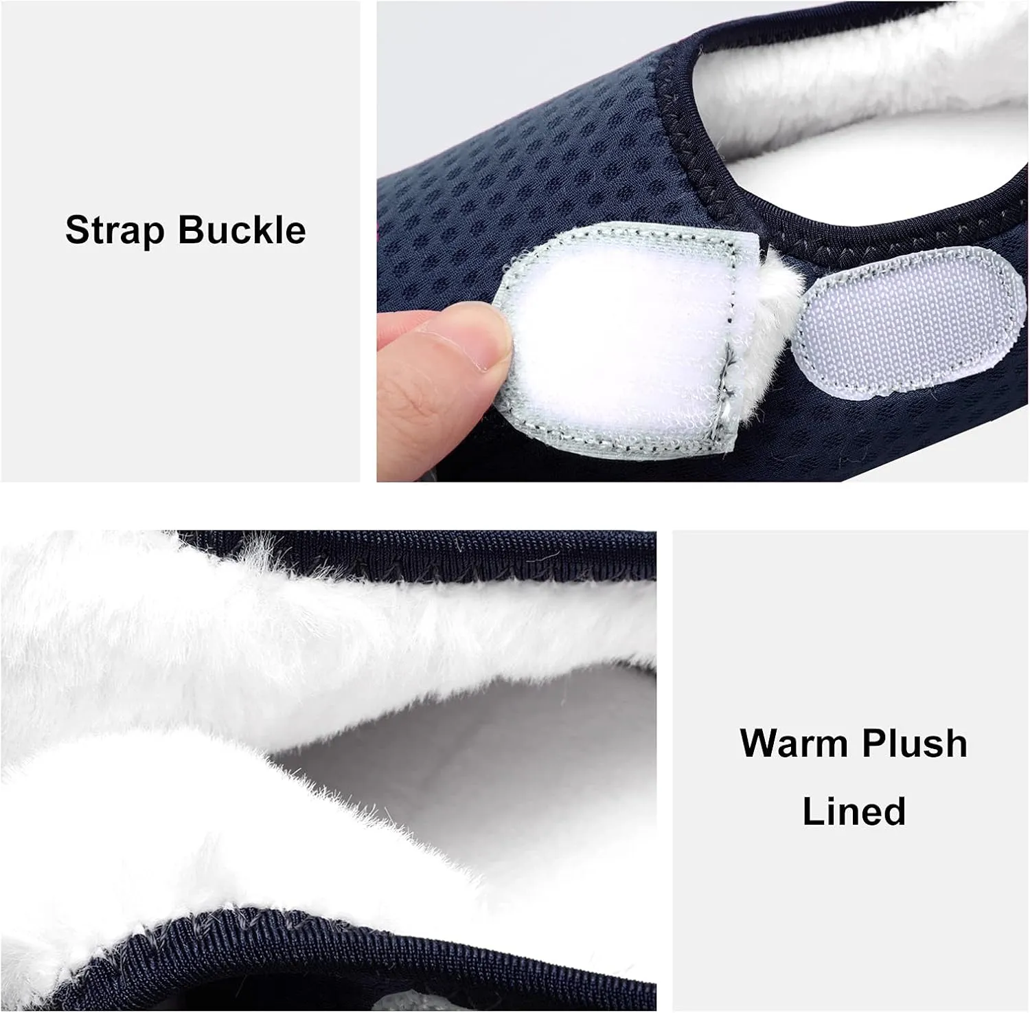 L-RUN Womens Mens House Slippers Indoor Home Shoes Warm Barefoot Slippers Outdoor House Shoes Anti-slip