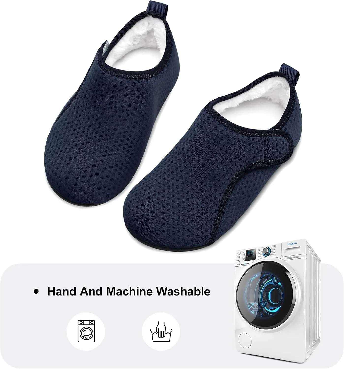 L-RUN Womens Mens House Slippers Indoor Home Shoes Warm Barefoot Slippers Outdoor House Shoes Anti-slip
