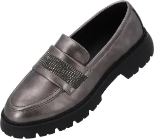 Loafers Women's Dafnea - Stylish & Comfortable Low Shoes with Decorative Glitter Band - Durable TPR Sole for Firm Grip - Ideal for Elegant Outfits