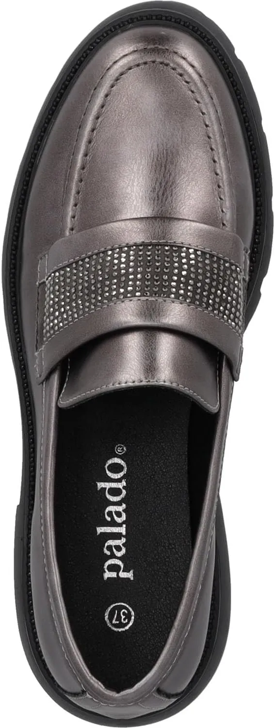 Loafers Women's Dafnea - Stylish & Comfortable Low Shoes with Decorative Glitter Band - Durable TPR Sole for Firm Grip - Ideal for Elegant Outfits