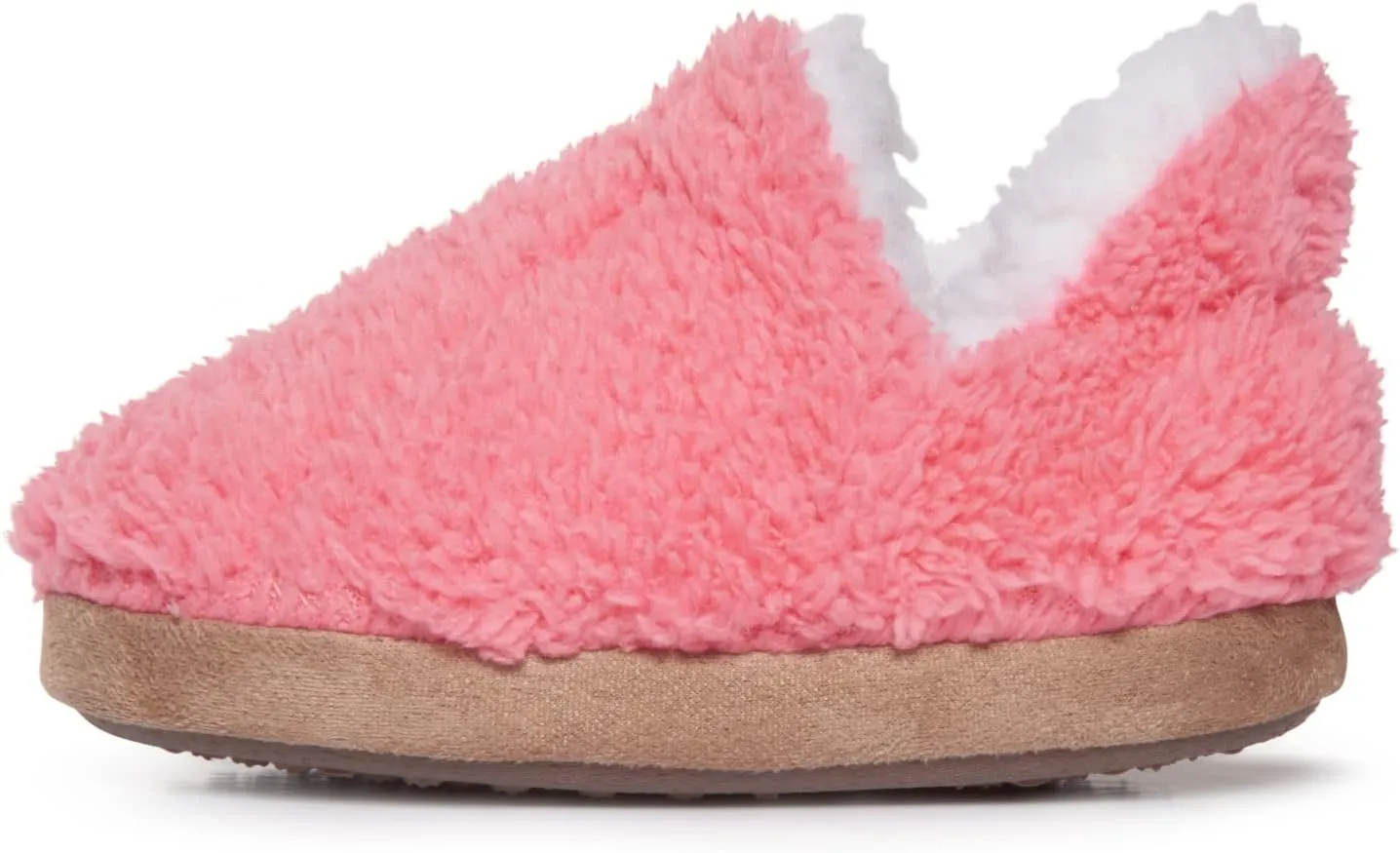 Lucky Brand Toddler Girls Sherpa Bedroom Slippers, Non Slip A-line House Shoes, Little Kids Comfy Indoor Slipper, Sizes 5-10